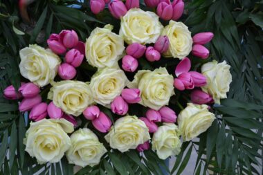 Floral arrangements and tributes